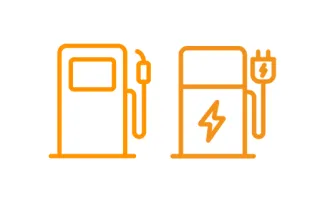 Illustrasjon av fuelpumpe og lader