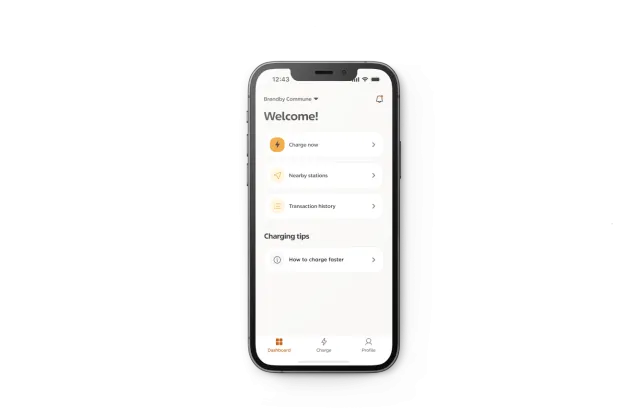 bilde av ck pro appen med lading 