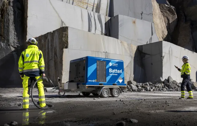 Mobil ladeløsning på byggeplass